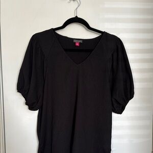 Chic Black V-Neck Blouse